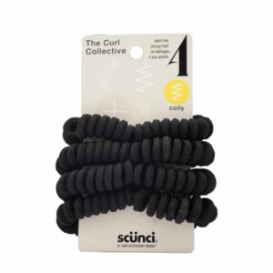 Elásticos Espiral Negro Cabello Risado X4 CONAIR Paquete