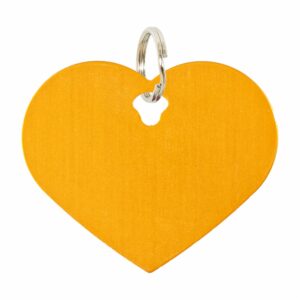 Placa Para Collar Metalica Con Forma De Corazon Color Rose Gold DRAGON ENGRAVERS Unidad