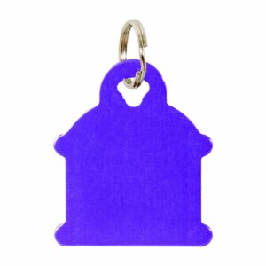 Placa Para Collar Metalica Con Forma De Hidrante Color Morado DRAGON ENGRAVERS Unidad
