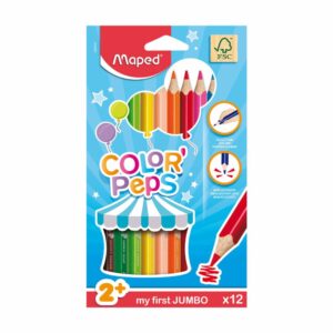 Lápices Jumbo Color Peps MAPED 12 Colores