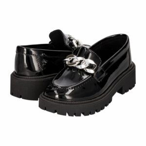 Zapato Mocasín Charol Negro CRIOS