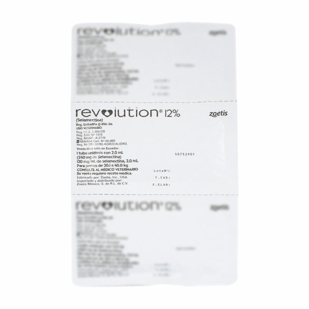 Revolution 12% Verde ZOETIS 20,1 A 40 Kg