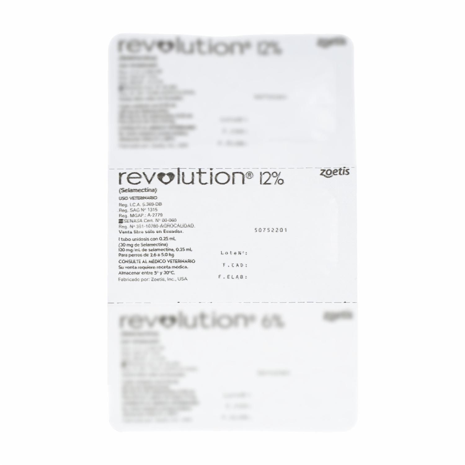 Revolution 12% Lila ZOETIS 2,6 A 5 Kg - Imagen 2