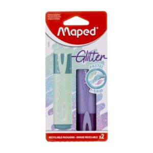 Resaltadores Escolares Color Pastel Glitter MAPED X 2 Uds