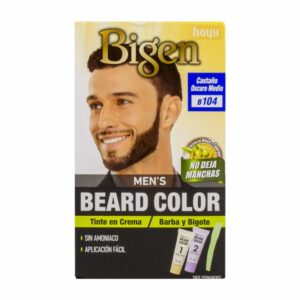 Tinte Para Barba Y Bigote Sin Amoníaco N° B.104 Castaño Oscuro Medio BIGEN MEN'S 1 Kit