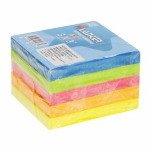 Notas Adhesivas Neón 3" X 3" LANCER X 500 Uds