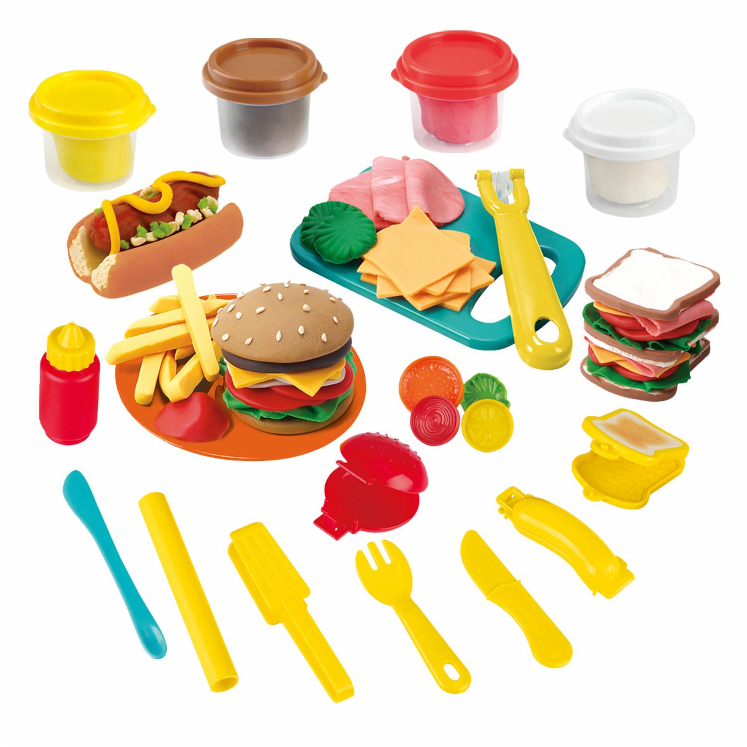 Masa Moldeable Hamburguesas PLAYGO Incluye Accesorios