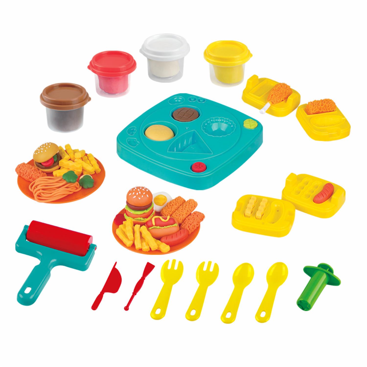 Masa Moldeable Comida Rápida PLAYGO 22 Piezas