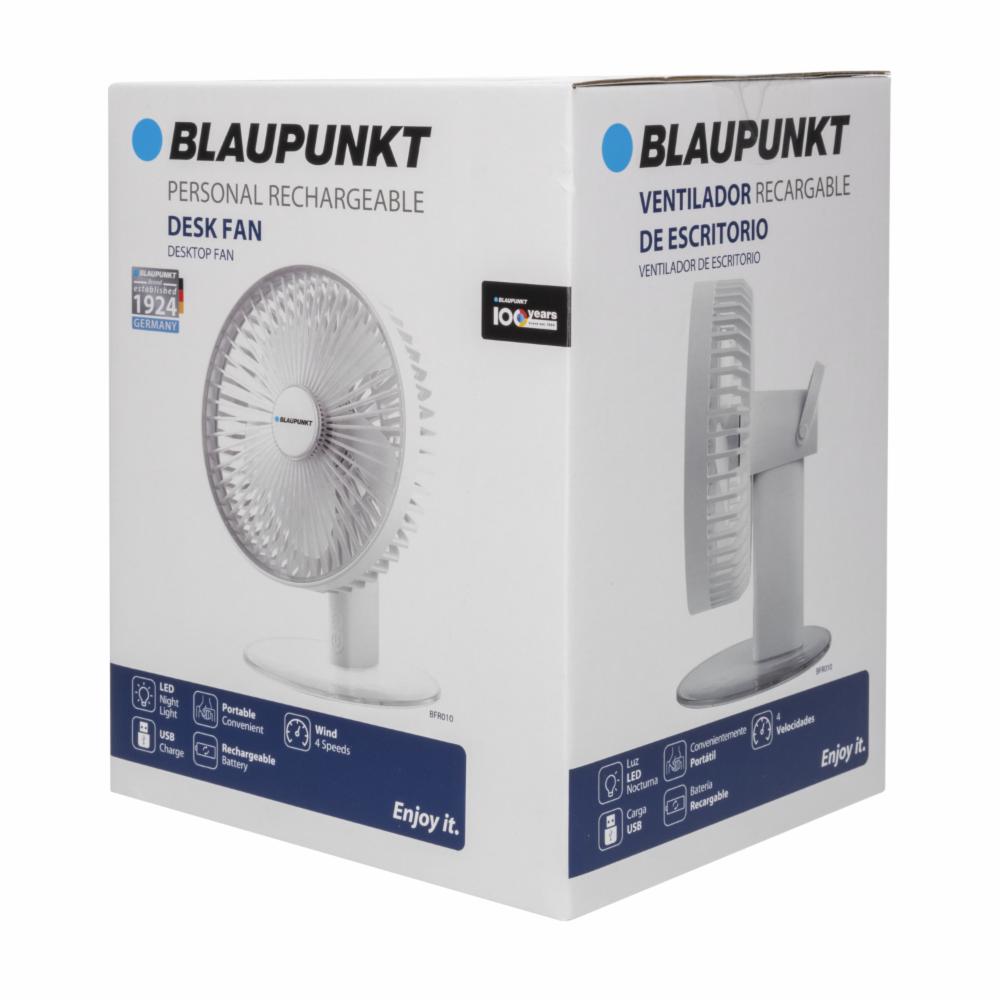 Ventilador De Escritorio Recargable Con Luz Led BLAUPUNKT BFR010 - Imagen 2