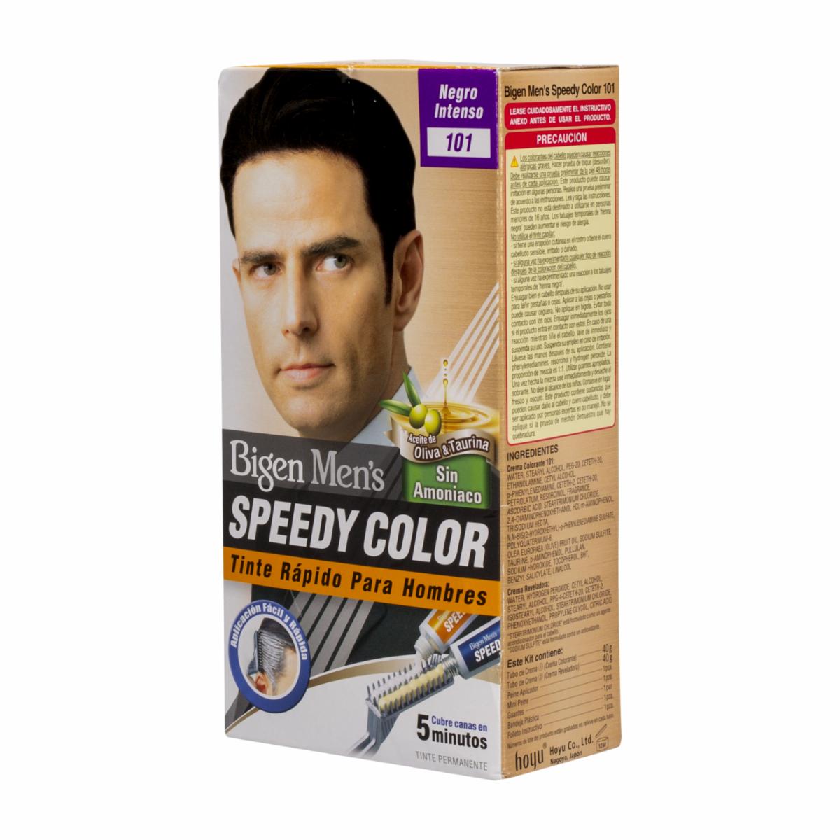Tinte De Cabello En Crema Sin Amoníaco N° 101 Negro Intenso BIGEN MEN’S 1 Kit + Peine