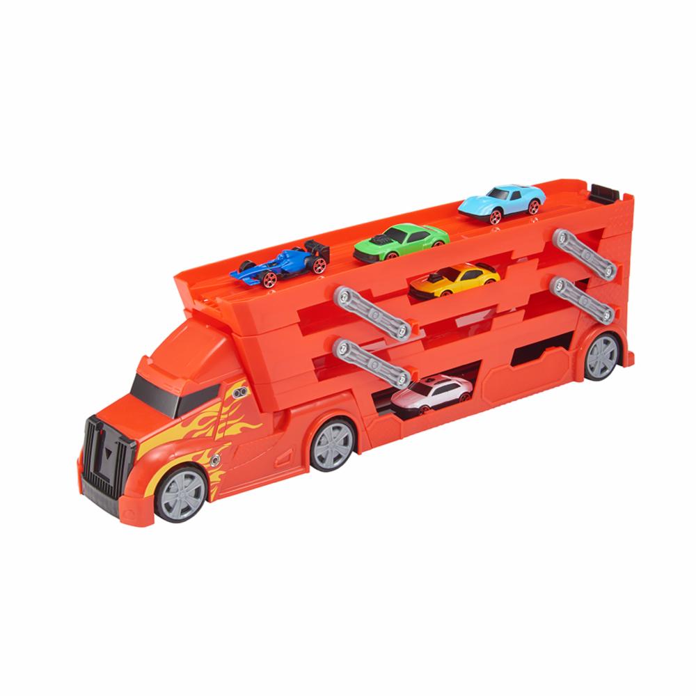 Camión Transportador TEAMSTERZ Incluye 5 Vehículos - Imagen 2