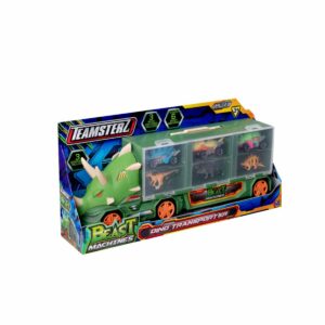 Camión Transportador De Dinosaurios TEAMSTERZ Incluye 3 Vehículos