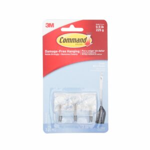 Ganchos Adhesivos Transparentes Medianos 3M 225 G