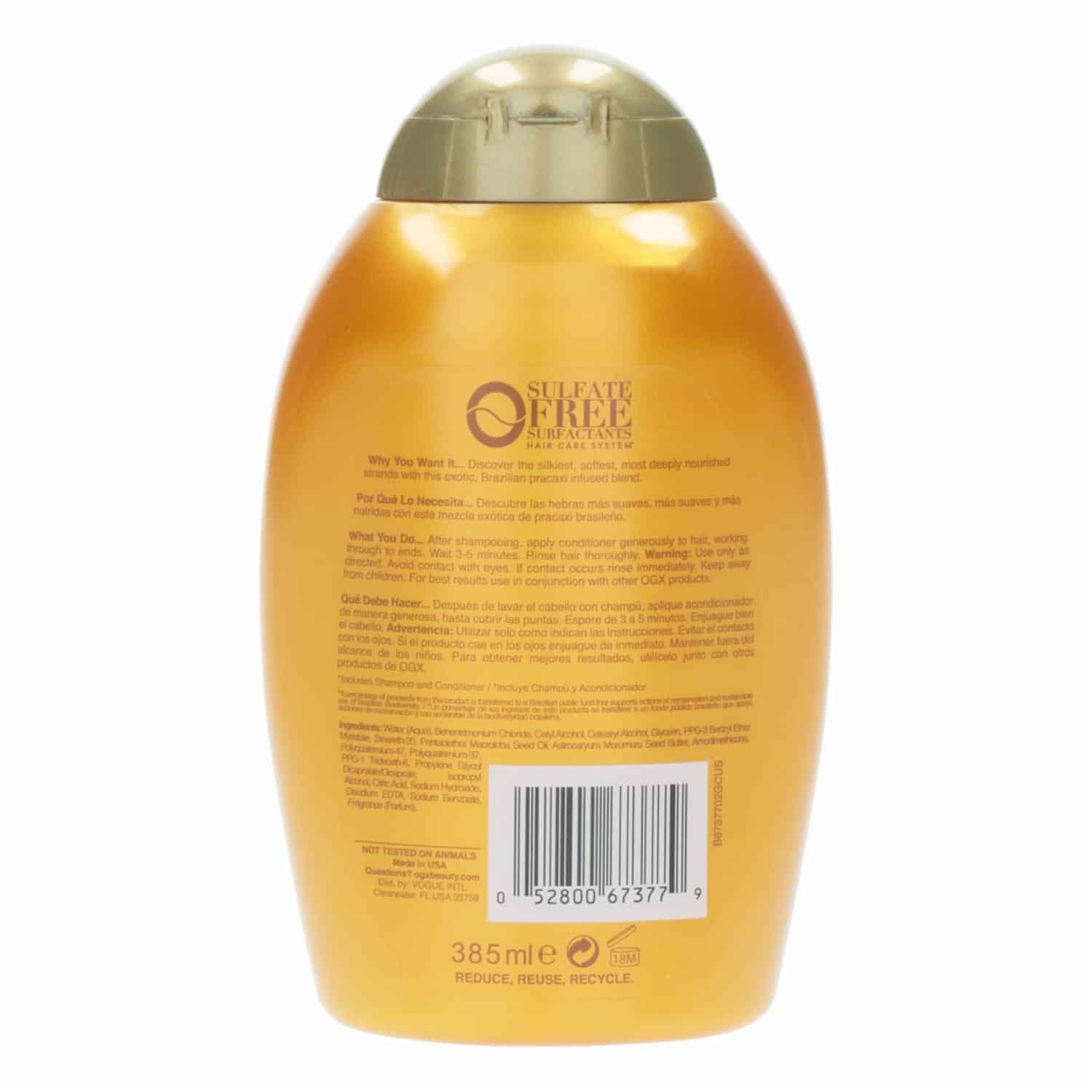 Acondicionador Pracaxi Recovery Oil Antfrizz OGX 385 Ml - Imagen 2