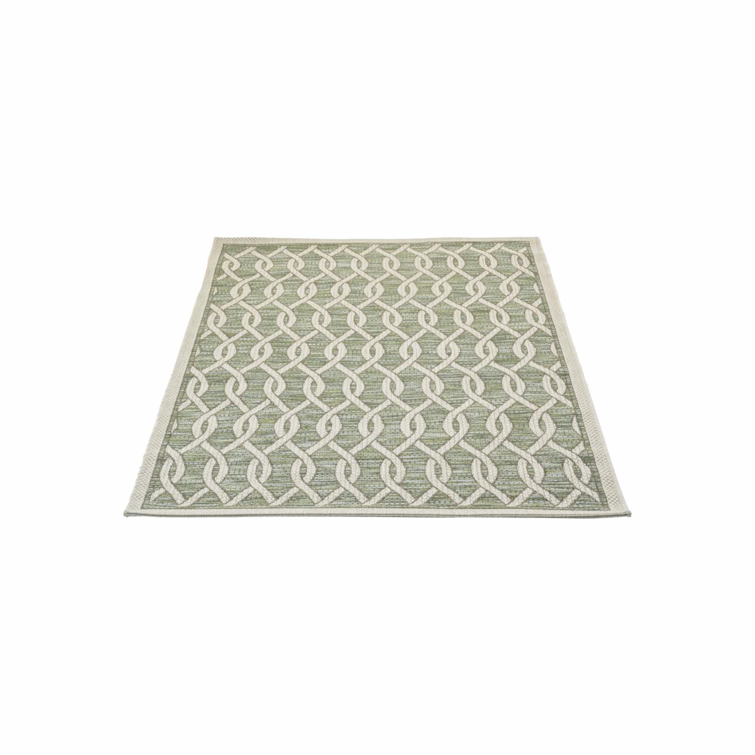 Alfombra Modelo Breeze Entrelazado Verde THREE CARPENTS 120 x 170 Cm