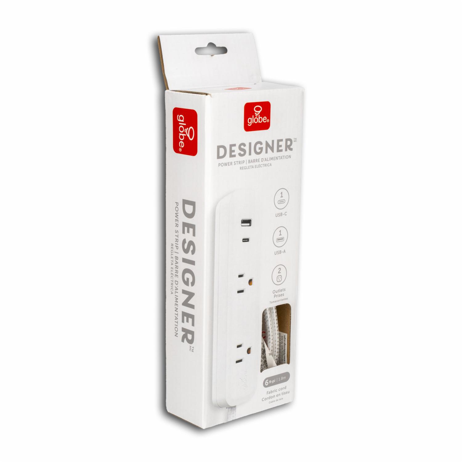 Multitoma Eléctrica Con USB Blanco GLOBE Unidad