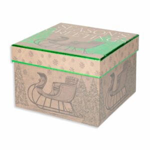 Caja Para Regalo Cuadrada Kraft THE LINDY BOWMAN Pequeña