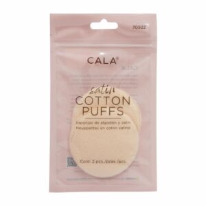 Almohadilla Para Maquillaje Satín Cotton Puffs CALA X2