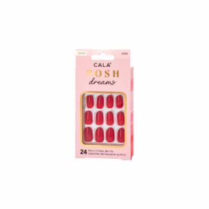 Kit De Uñas Posh Dreams - Short Oval Red CALA 24 Piezas