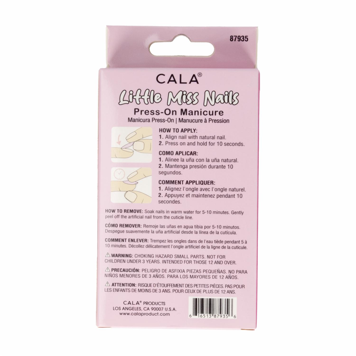 Uñas Postizas Rosado Y Blanco CALA 24 Piezas