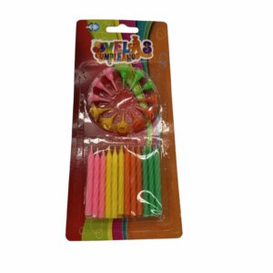 Vela Neón Posa Velas IMPORTADORA CUMPLEAÑOS X24 unidades