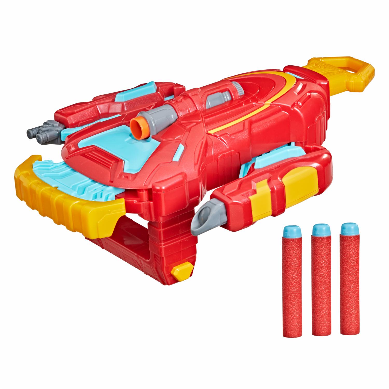 Lanzador Mech Strike MARVEL Incluye 3 Dardos