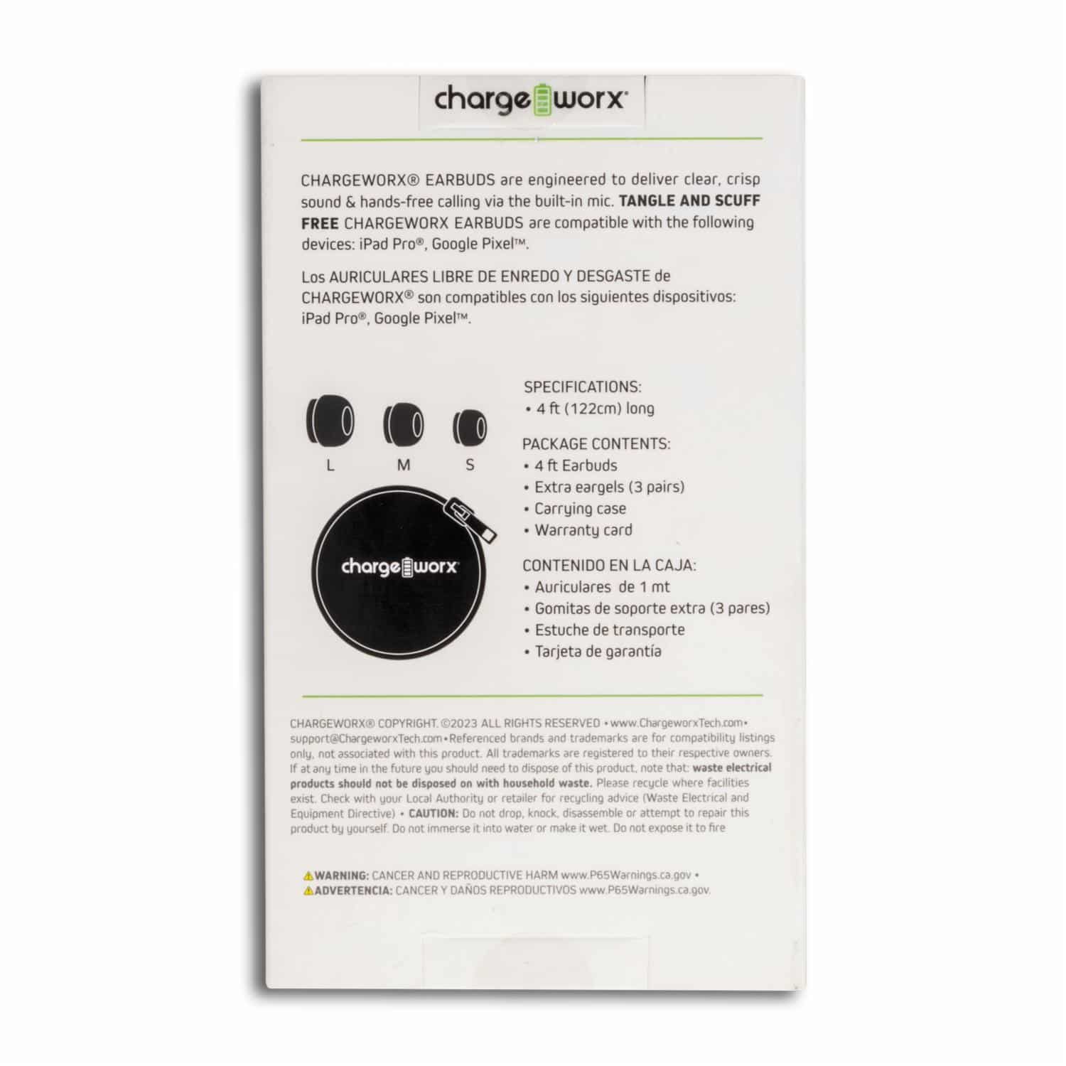 Audífonos USB-C CX9037BK CHARGE WORX Con Cable - Imagen 2