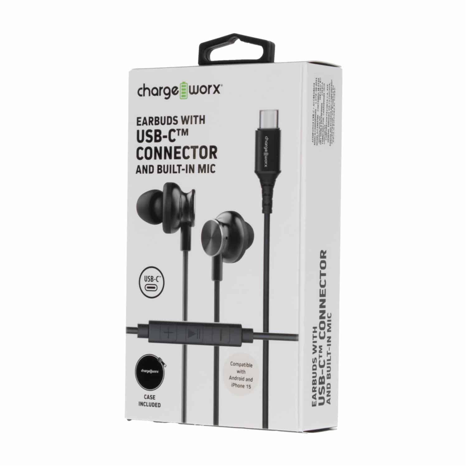 Audífonos USB-C CX9037BK CHARGE WORX Con Cable - Imagen 4