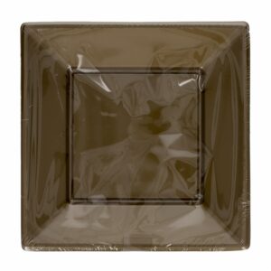 Platos 7" De Plástico Cuadrado X Dorado COLOR TOYS X 10 Uds