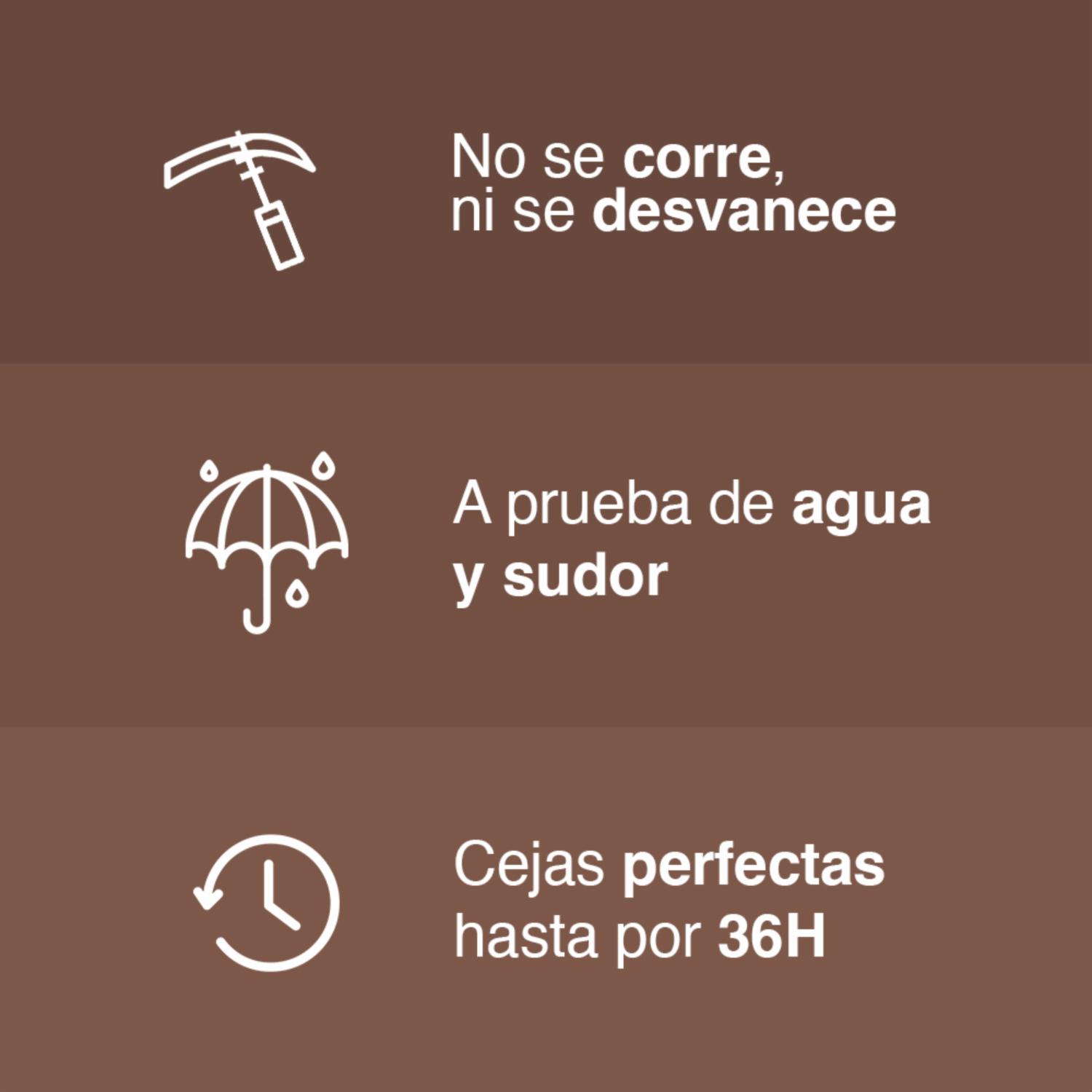 Gel Para Cejas Tatto Brown 3D Styling Tono Medium Brown MAYBELLINE NEW YORK 6 Ml - Imagen 4