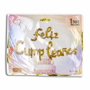 Globo Feliz Cumple 2 Colores IMPORTADORA CUMPLEAÑOS Unidad