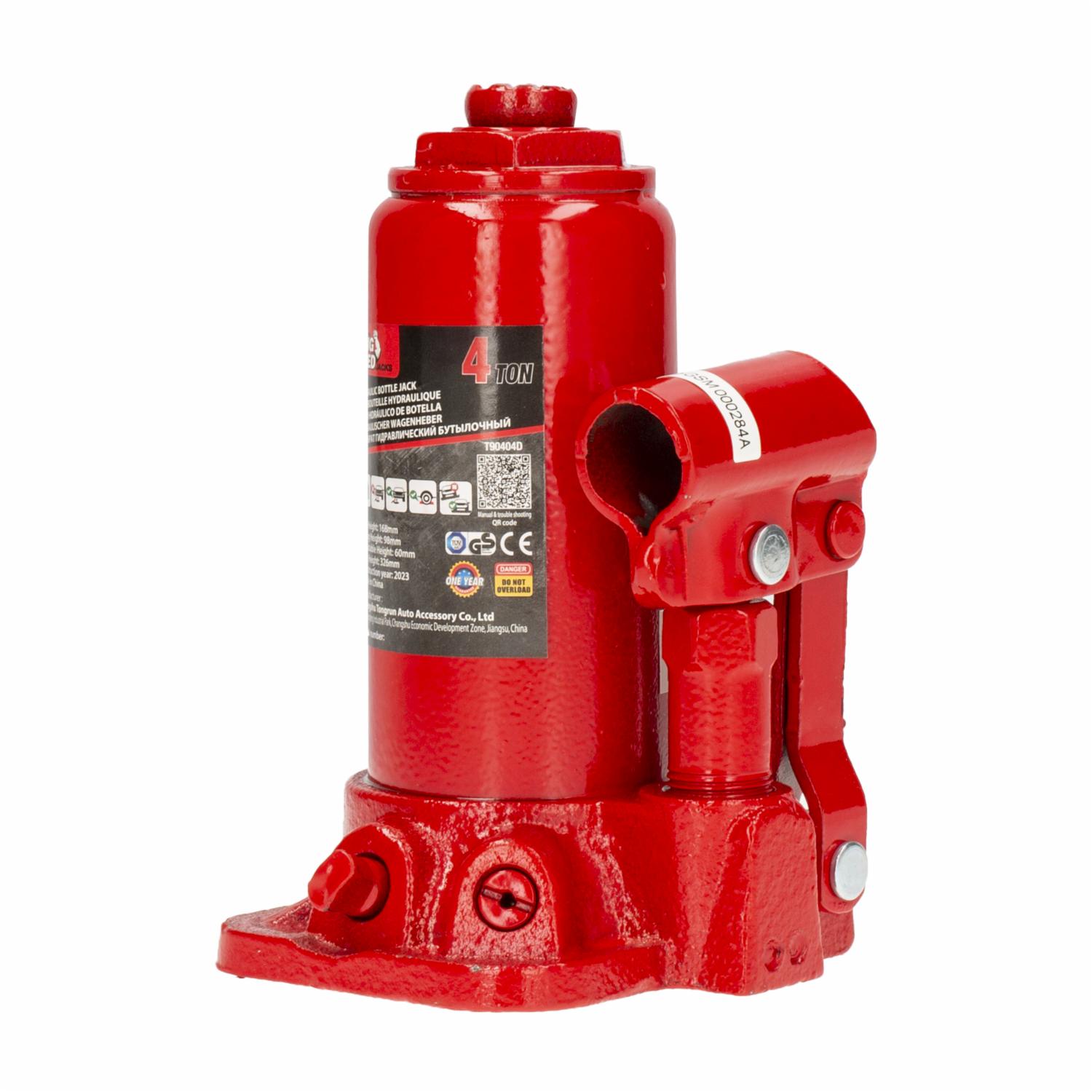 Gata Hidráulica Tipo Botella Para Vehículo BIG RED 4 Toneladas