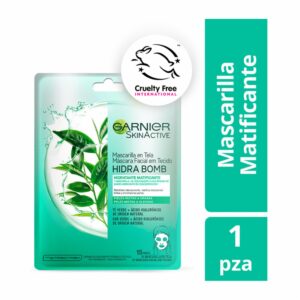 Mascarilla Facial En Tela Hidra Bomb Calmante Matificante GARNIER SKIN ACTIVE 1 Pza 28 G