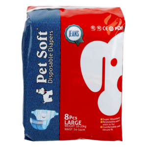 Pañal Para Mascota Estilo Jean PET SOFT Grandes