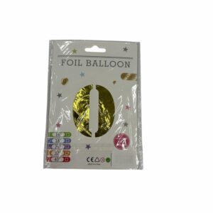 Globo Aluminio Dorado N0 IMPORTADORA CUMPLEAÑOS 16"