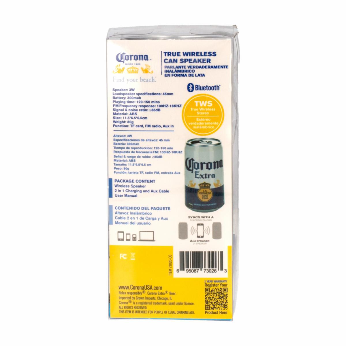Altavoz TWS Lata 73026-CO CORONA Blanco con Azul