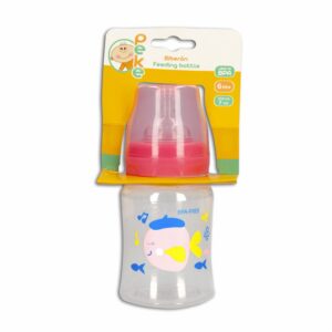 Biberón De Boca Ancha 6m + Color Rosa PEKE 210 Ml