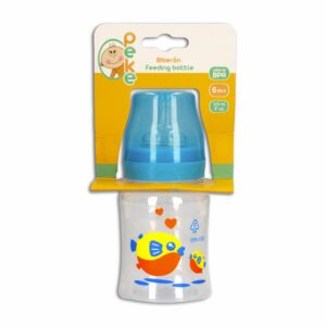 Biberón De Boca Ancha 6m + Color Azul PEKE 210 Ml