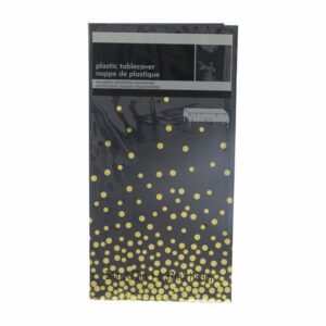 Mantel Circulos Negro IMPORTADORA CUMPLEAÑOS 54 X 72 Cm