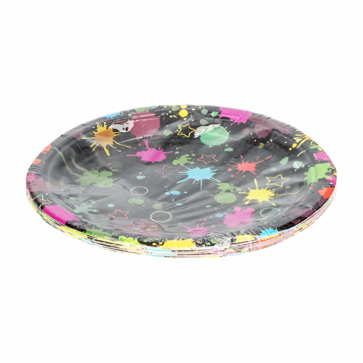Platos Desechables Color Neón 18 Cm IMPORTADORA CUMPLEAÑOS X 10 Uds
