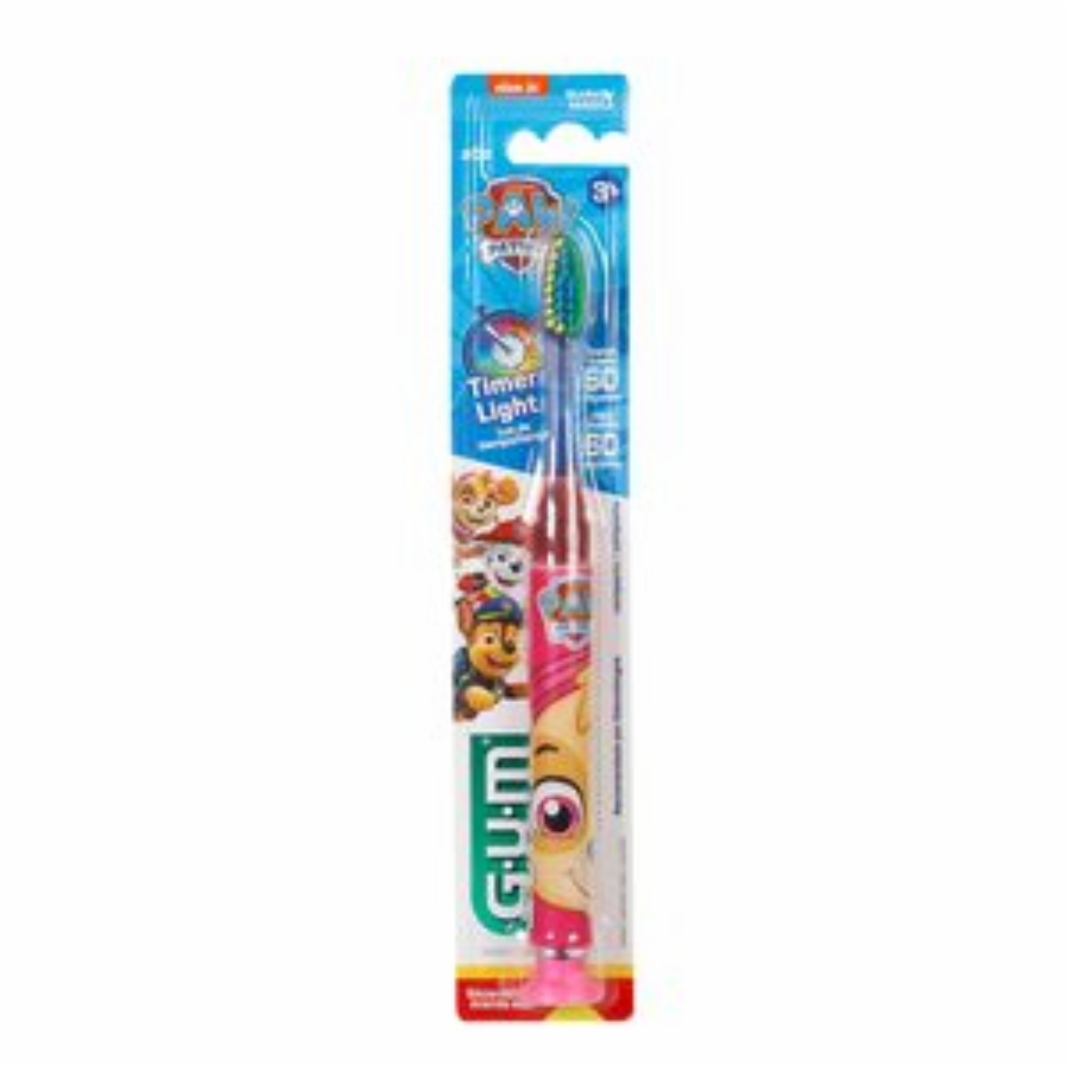 Cepillo Dental Infantil Pawpatrol Con Luz Cerdas Suaves GUM 1 U - Imagen 2