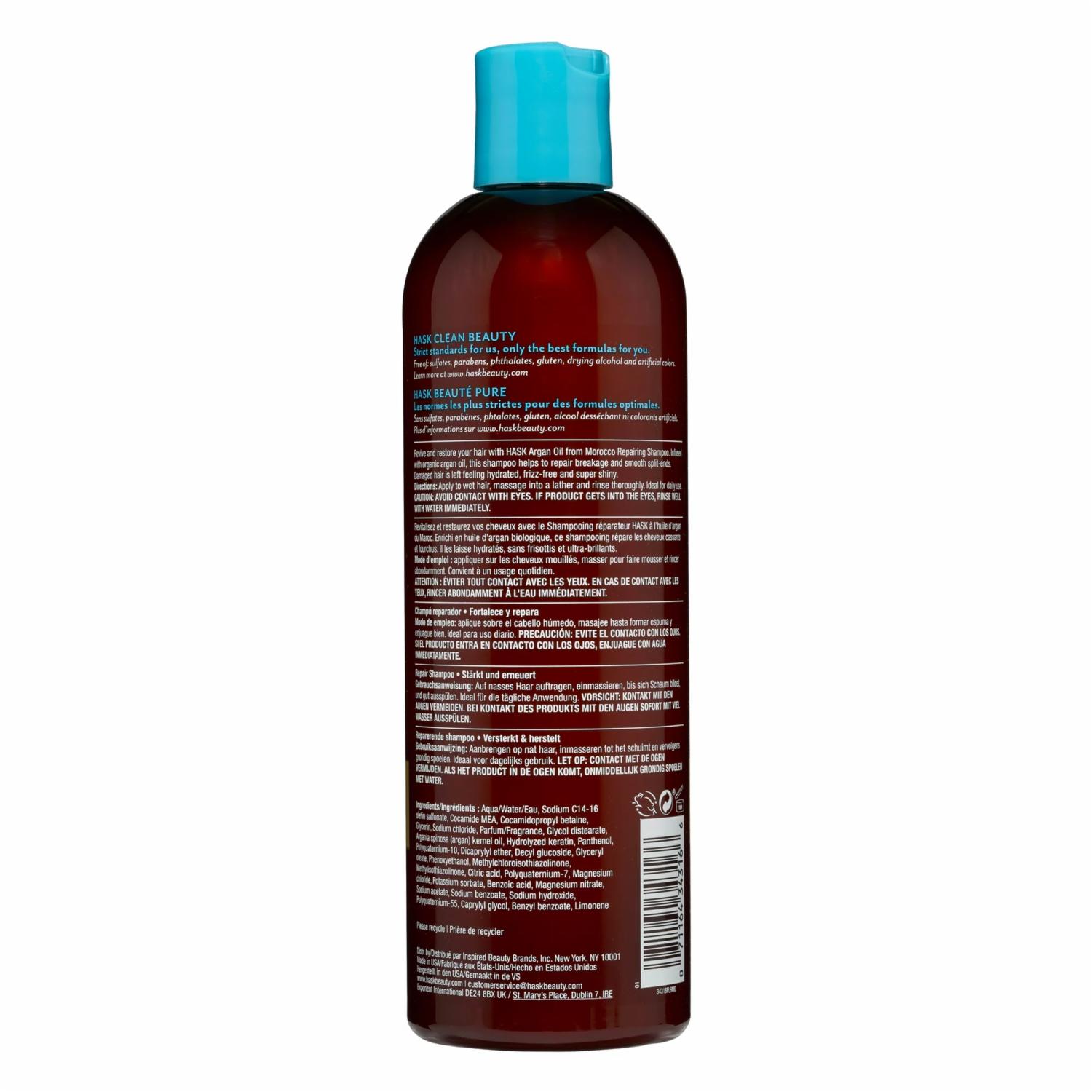 Shampoo Argán Oil Repairing HASK 355 Ml - Imagen 2