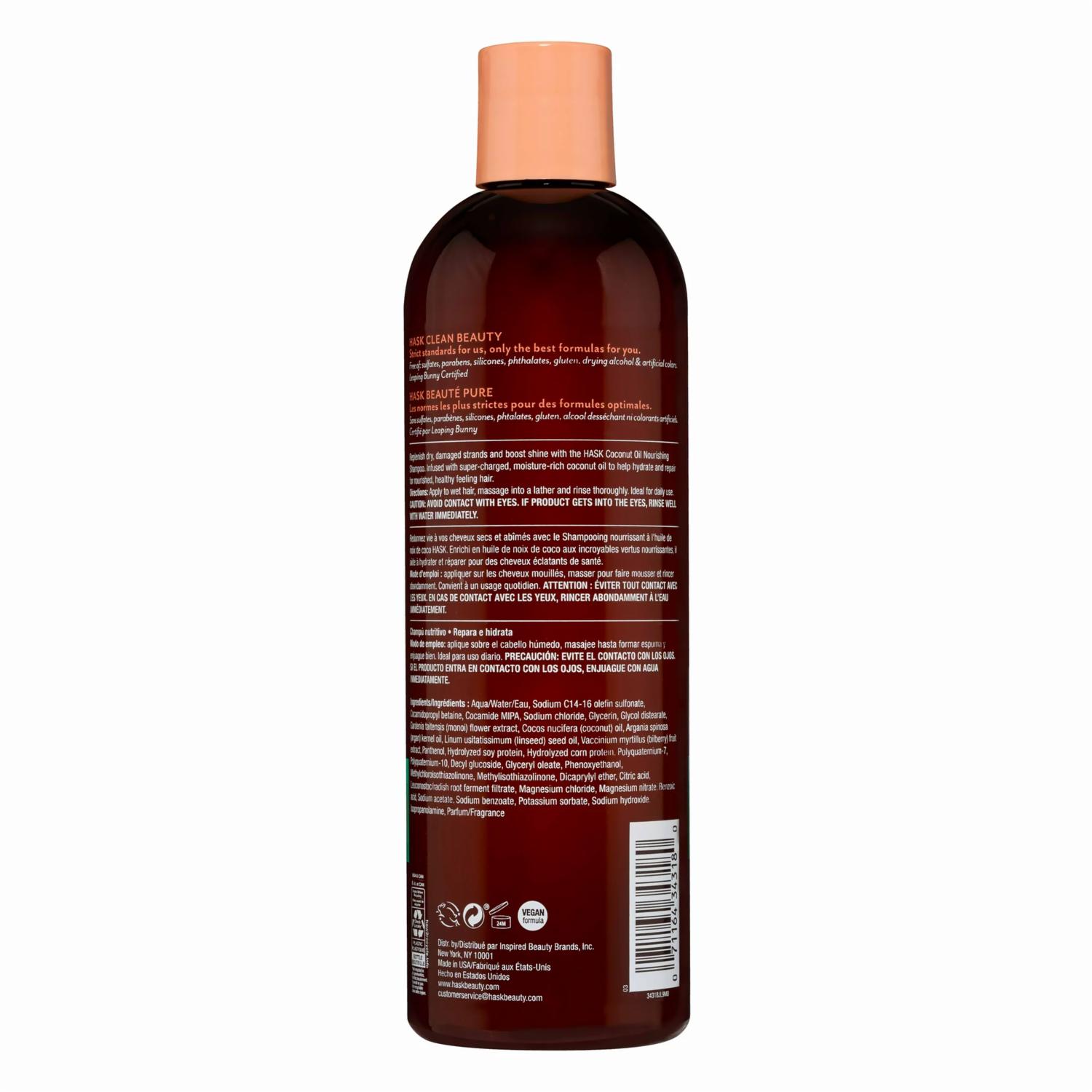 Shampoo Monoi Coconut Oil Nutritivo HASK 355 Ml - Imagen 2