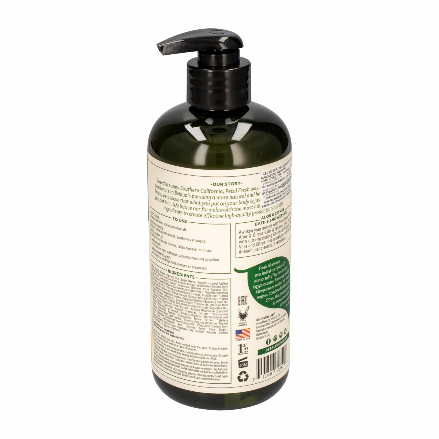 Gel De Ducha Aloe & Citrus Bath & Shower Gel PETAL FRESH PURE 475 Ml