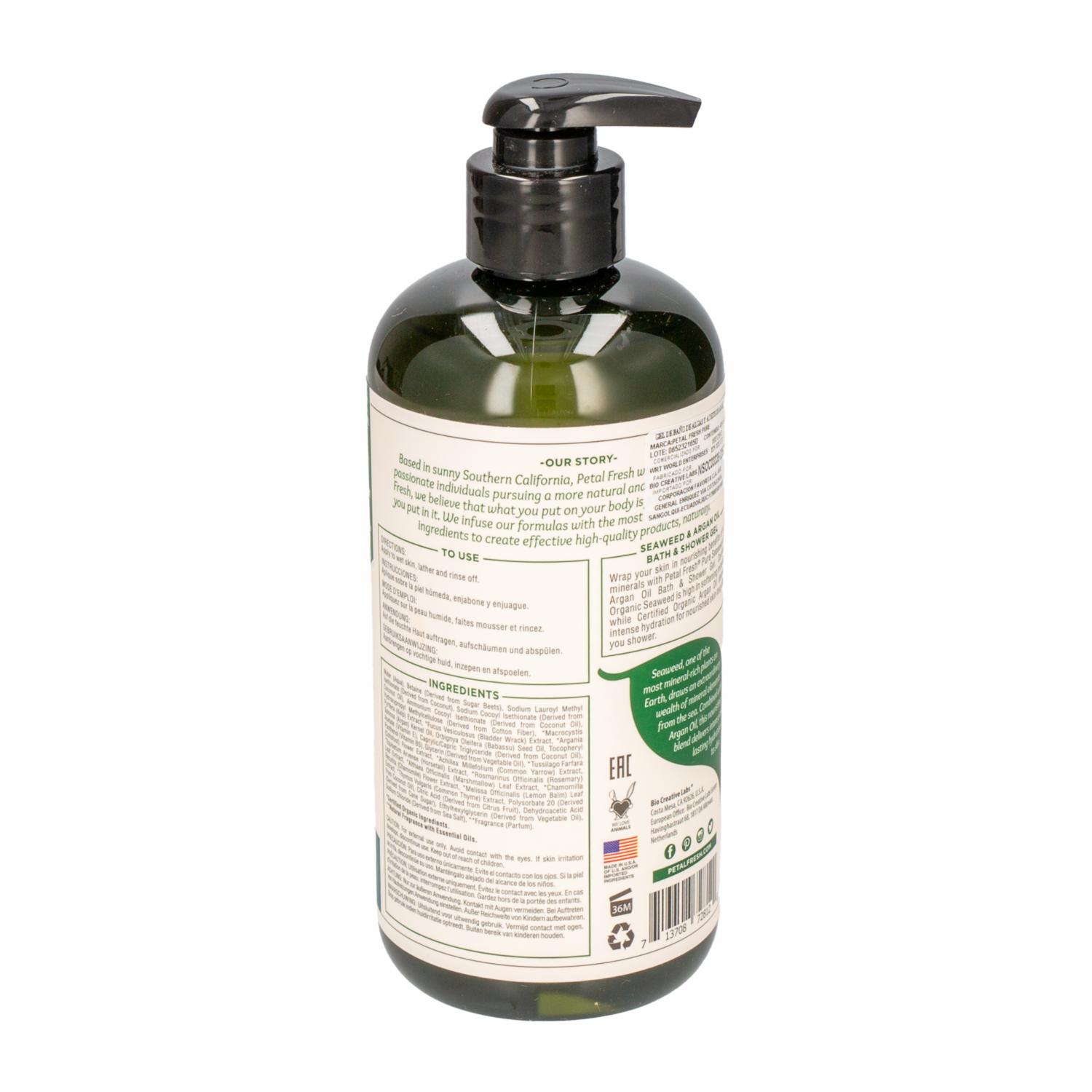 Gel De Ducha Bath & Shower Gel Seaweed & Argán Oil PETAL FRESH PURE 475 Ml