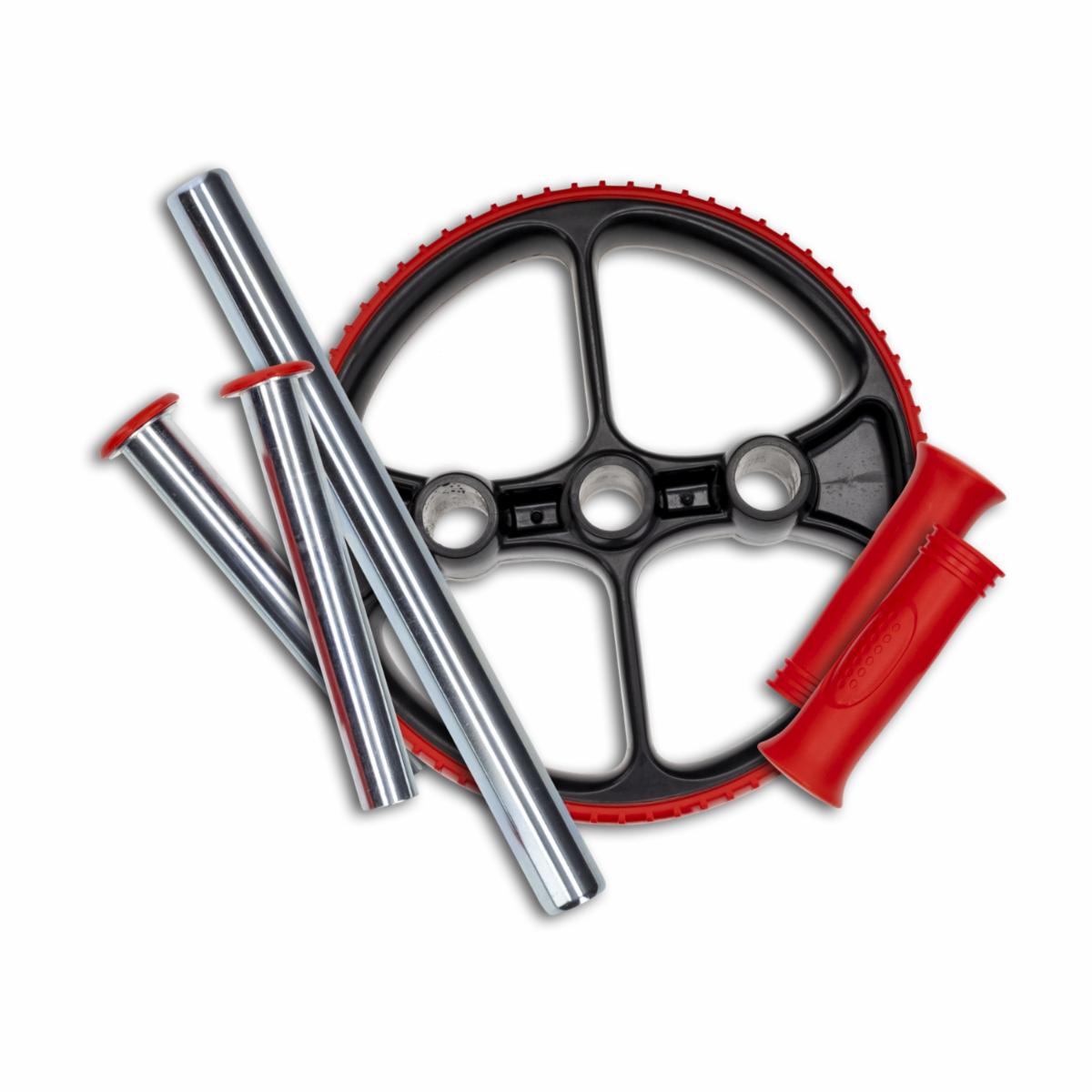 Rueda De Ejercicio Para Abdominales Plus Color Negro Y Rojo BODY SCULPTURE Desmontable