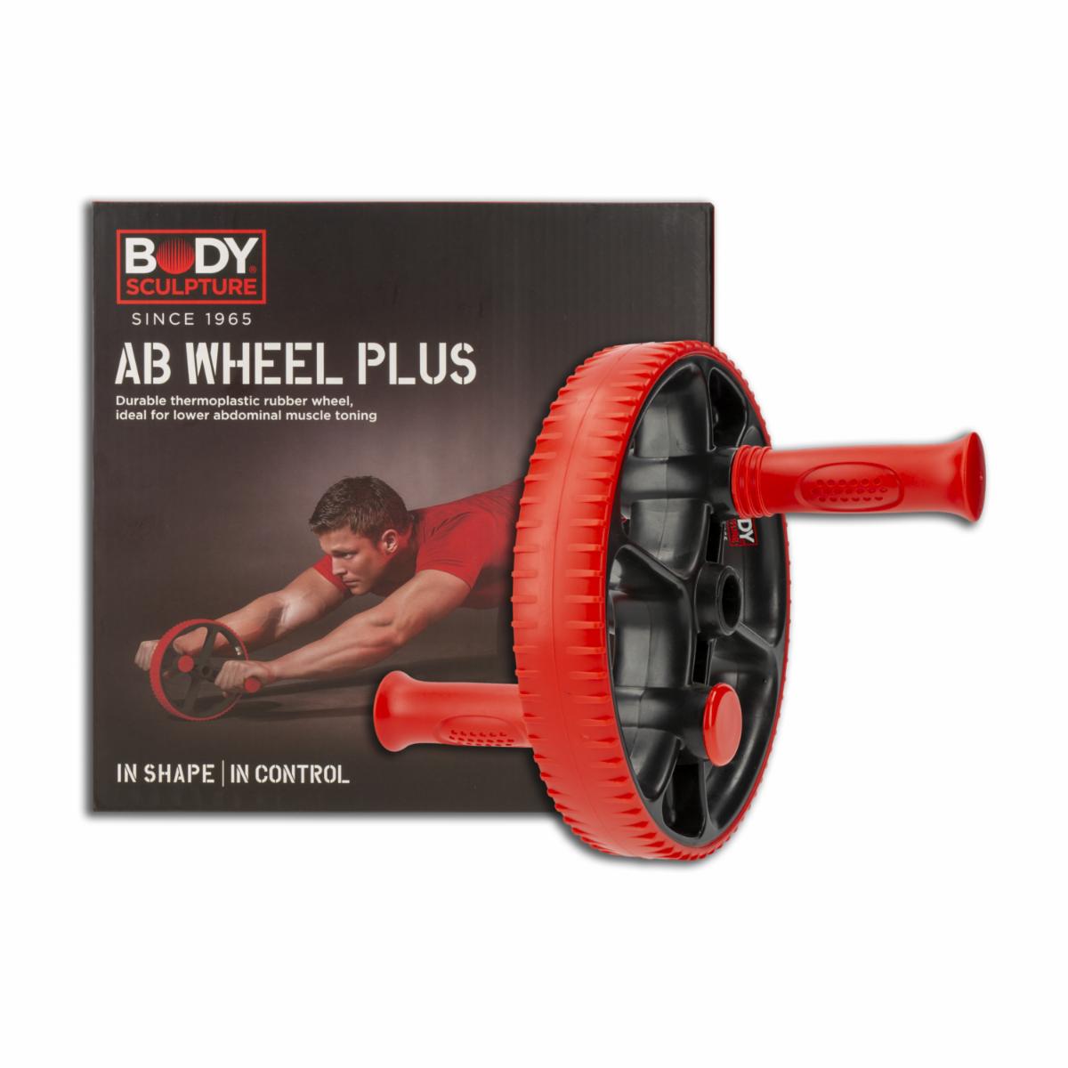 Rueda De Ejercicio Para Abdominales Plus Color Negro Y Rojo BODY SCULPTURE Desmontable