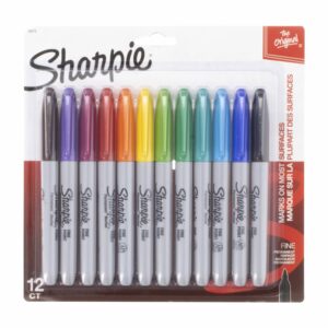 Marcadores Permanetes Punta Fina SHARPIE X 12 Uds