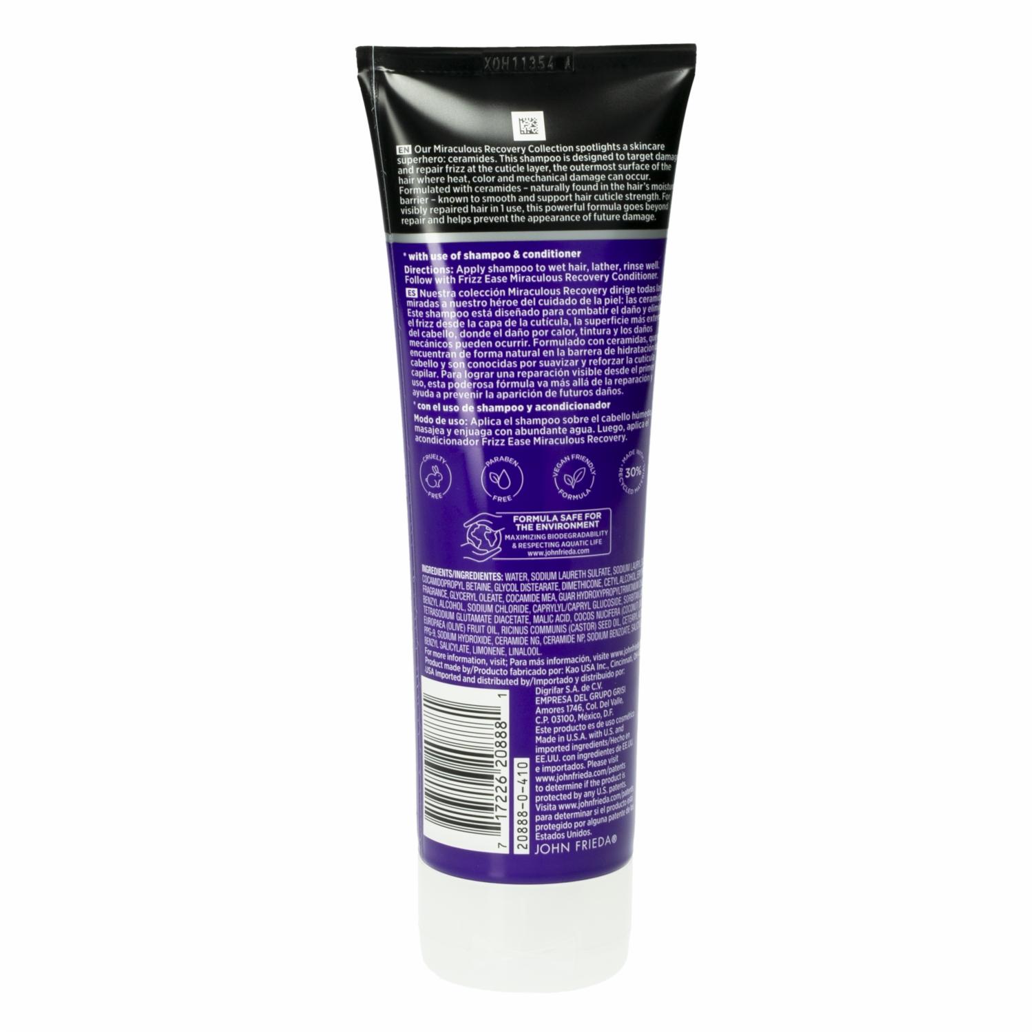 Shampoo De Cabello Frizz Ease Miraculous Recovery JOHN FRIEDA 250 Ml