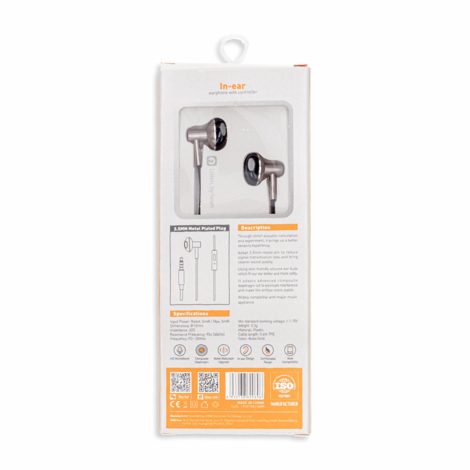 Audífonos IN Ear HP09 LDNIO Con Cable - Imagen 2